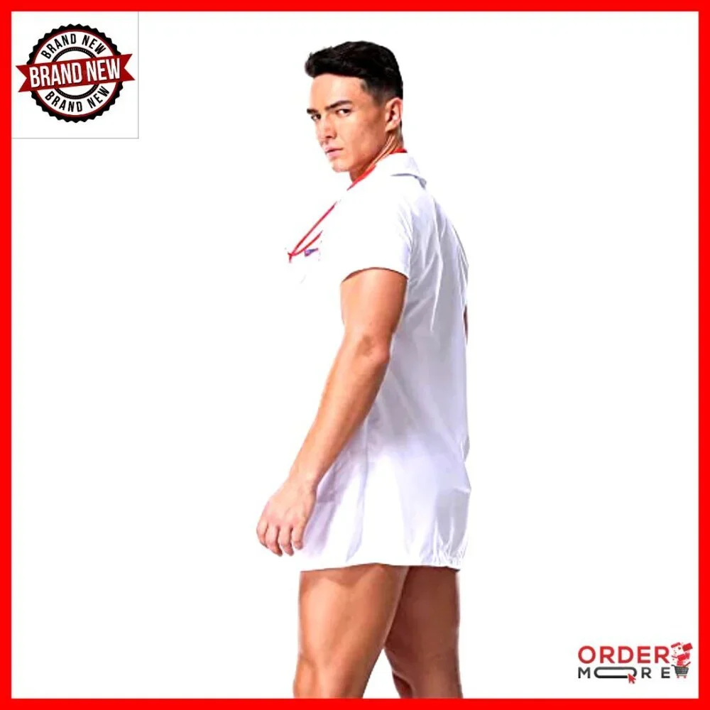 Men's Mesh Thong Lingerie Set Role Play Doctor Uniform Costume